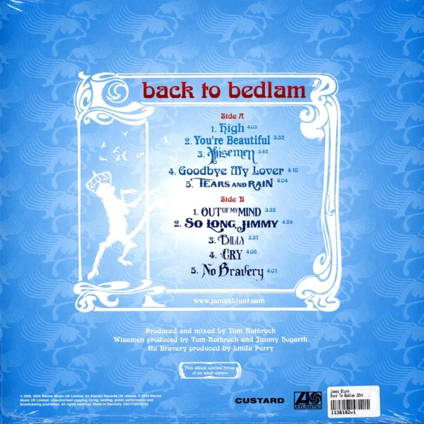 James Blunt - Back To Bedlam (20th Anniversary Red Vinyl Reissues edition) - Görsel 2