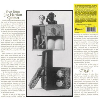 Joe Harriott Quintet - Free Form (Numbered Edition) (Clear Vinyl) 1LP