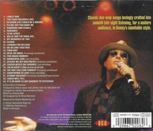 Kenny Vance - Soundtrack To The Doo Wop Era 1CD