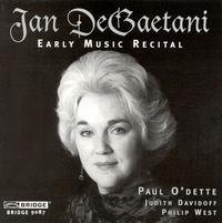 JAN DEGAETANI JAN DEGAETANI EARLY MUSIC RECI CD