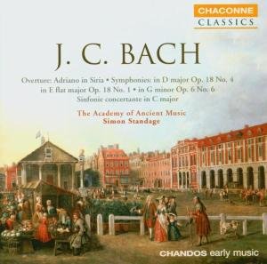 Bach,j.c. / Standage / Academy of Ancient Music - Overture: Adriano in Siria / Symphonies 1 4 & 6 1CD