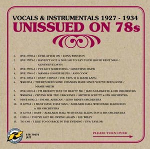 Unissued 78s - Vocals & Instrumentals 1CD