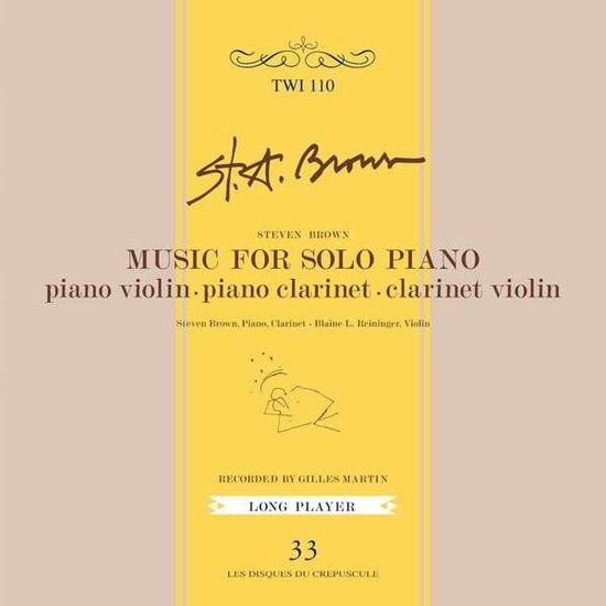 Steven Brown - Music For Solo Piano 1CD