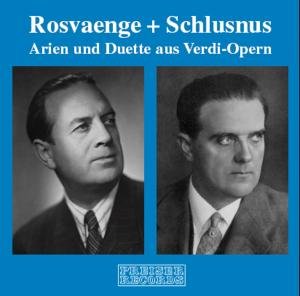 Rosvaenge, Helge / Schlusnus, Heinrich - Verdi Arien Und Duette Preiser Klassisk 1CD