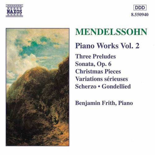 BENJAMIN MENDELSSOHN PIANO WORKS VOL 2 CD