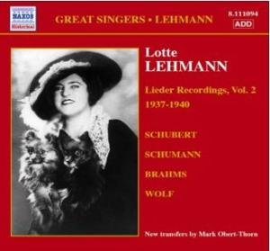 LOTTE LEHMANN LOTTE LEHMANN LIEDER VOL 2 CD