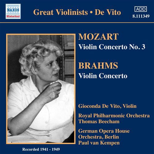Beecham, Thomas/De Vito, Gioconda / Kempen, Paul van / Orchester der Deutschen Oper Berlin / Royal Philharmonic Orchestra - Great Violinists - Gioconda de Vito 1CD