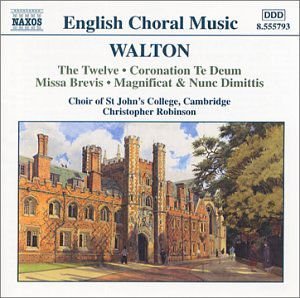St Johns College Chrobinson - Waltonchoral Music 1CD