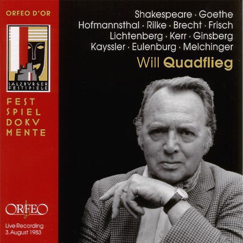 Shakespeare / Hofmannsthal / Will Quadflieg - Der Schauspieler Im Spiegel Der Dichtung 1CD