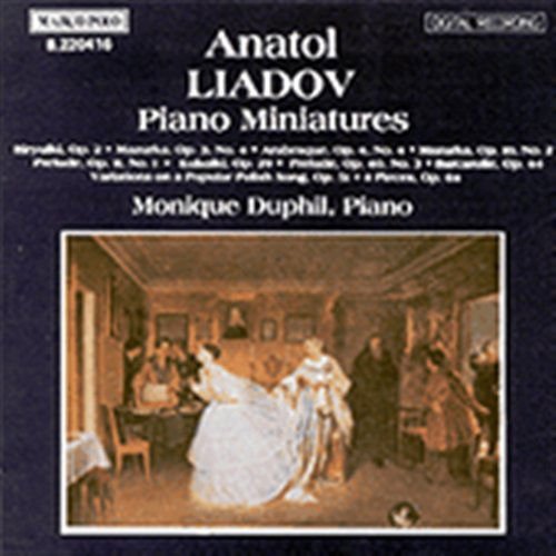Anatole Liadow - Piano Miniatures: Barcarole 1CD