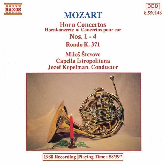 Milos Stevove, Capella Istropolitana, Jozef Kopelman - Mozart: Horn Concertos Nos. 1 - 4 | Rondo In E Flat, K.371 1CD