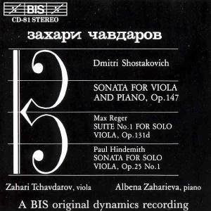 Shostakovich / Reger / Hindemith / Tchavdarov - Viola Sonata 1CD