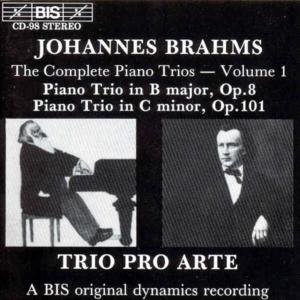 Brahms / Trio Pro Arte - Piano Trio in B Op8 1CD