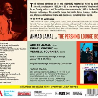 Ahmad Jamal - At The Pershing Lounge 1958 (+2 Bonus Tracks) 1CD