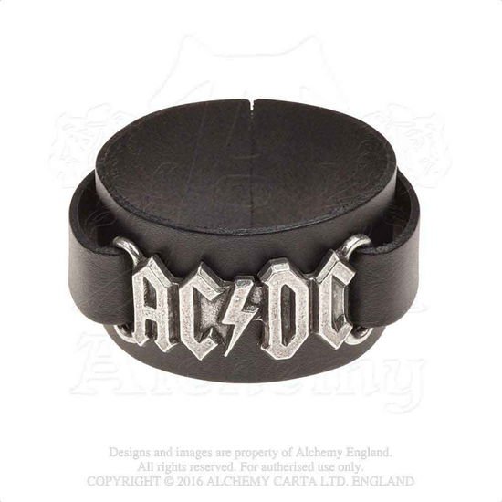 AC/DC - AC/DC Logo Leather Wriststrap Bracelet