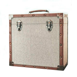 Grey Fabric - 50 LP Record Storage Carry Case 1LP