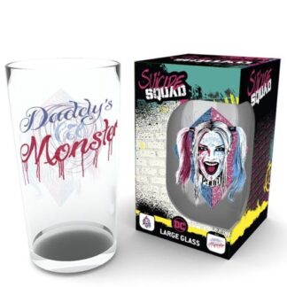 Suicide Squad - Suicide Squad Harley Quinn Face Large Glass