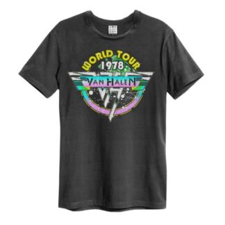 Van Halen - Van Halen World Tour 78 Amplified Vintage Charcoal Large T Shirt
