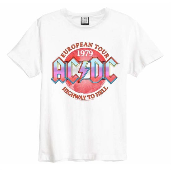 AC/DC Ac/Dc Vintage 79 Amplified Vintage White Large T Shirt Merch