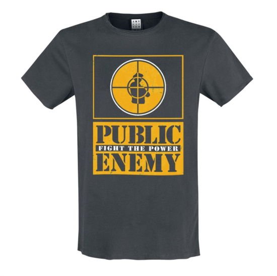 PUBLIC ENEMY Public Enemy - Yellow Fight The Power Amplified Small Vintage Charcoal T Shirt Merch