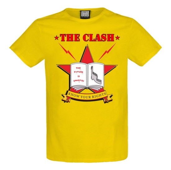 CLASH The Clash - Know Your Rights Amplified Vintage Yellow Large T Shirt Merch