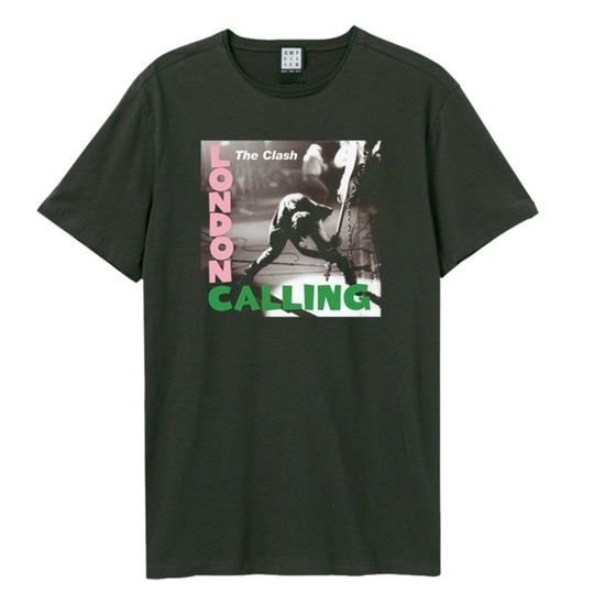 CLASH Clash - London Calling Amplified X Large Vintage Charcoal T Shirt Merch