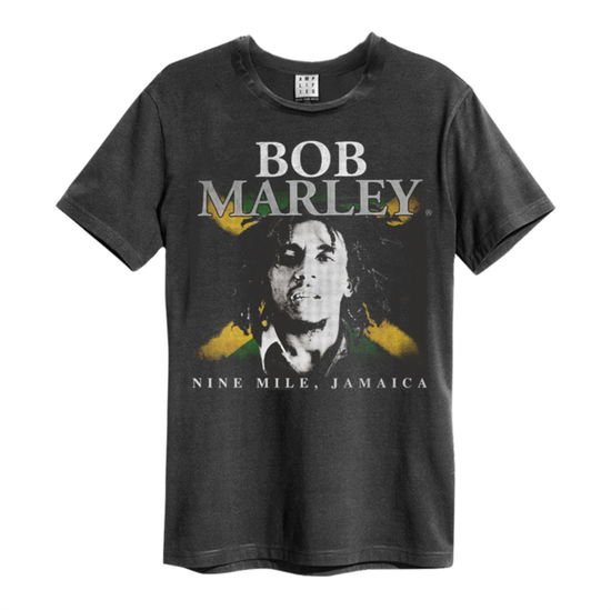 BOB MARLEY Bob Marley - Nine Miles Amplified Vintage Charcoal X Large T-Shirt Merch