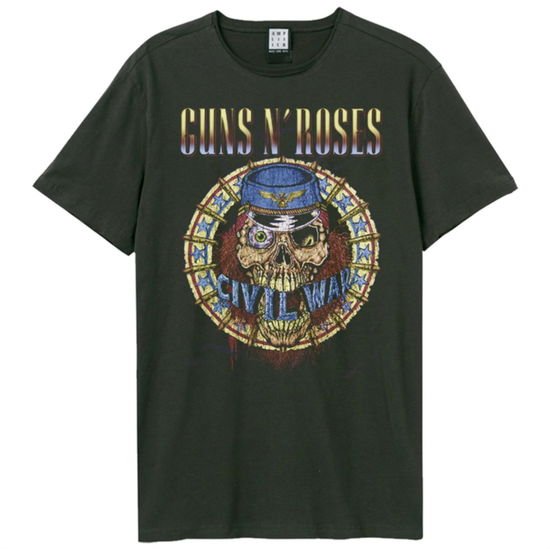 Guns N' Roses - Guns N Roses Civil War Amplified Large Vintage Charcoal T Shirt