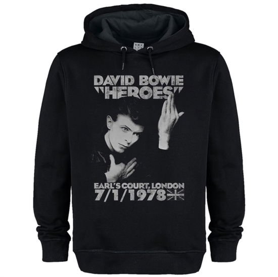 DAVID BOWIE David Bowie Heroes Amplified Black XX-Large Hoodie Sweatshirt Merch