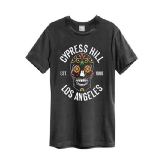CYPRESS HILL Cypress Hill - Floral Skull Amplified Vintage Charcoal Medium T Shirt Merch