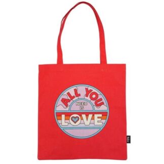 BEATLES Shopper Recycled Cotton Tote Bag - The Beatles (All You Need Is Love) Merch