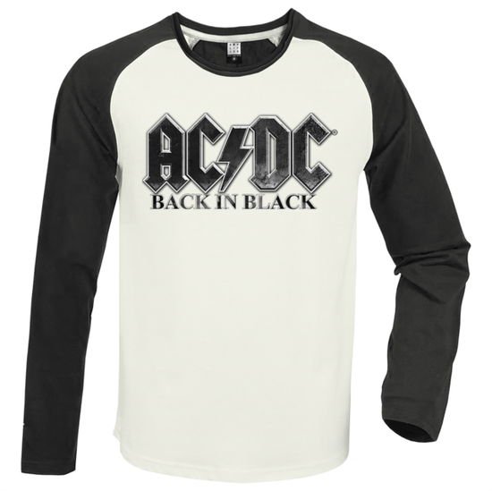 AC/DC - Ac/Dc Back In Black Vintage White / Charcoal Xx Large Baseball Jersey