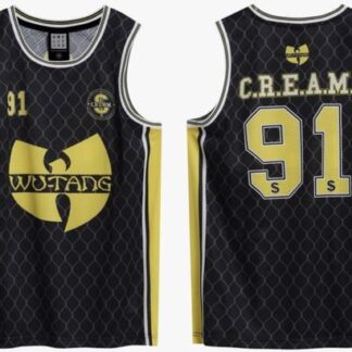 Wu Tang Clan - Wu Tang Clan Cream Black Basketball Jersey X- Small