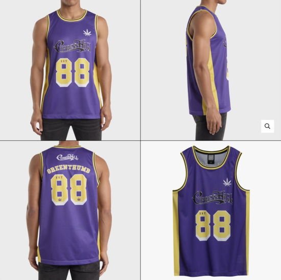 CYPRESS HILL Cypress Hill Purple Basketball Jersey X- Small Merch