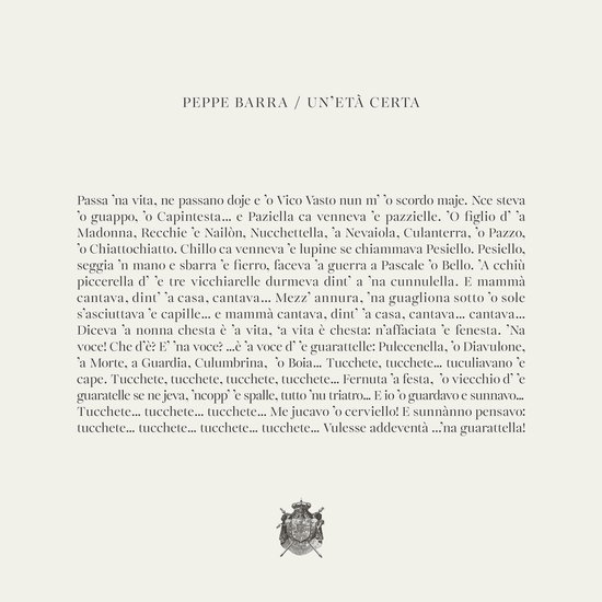 Barra, Peppe - Un' Eta Certa 1-LP